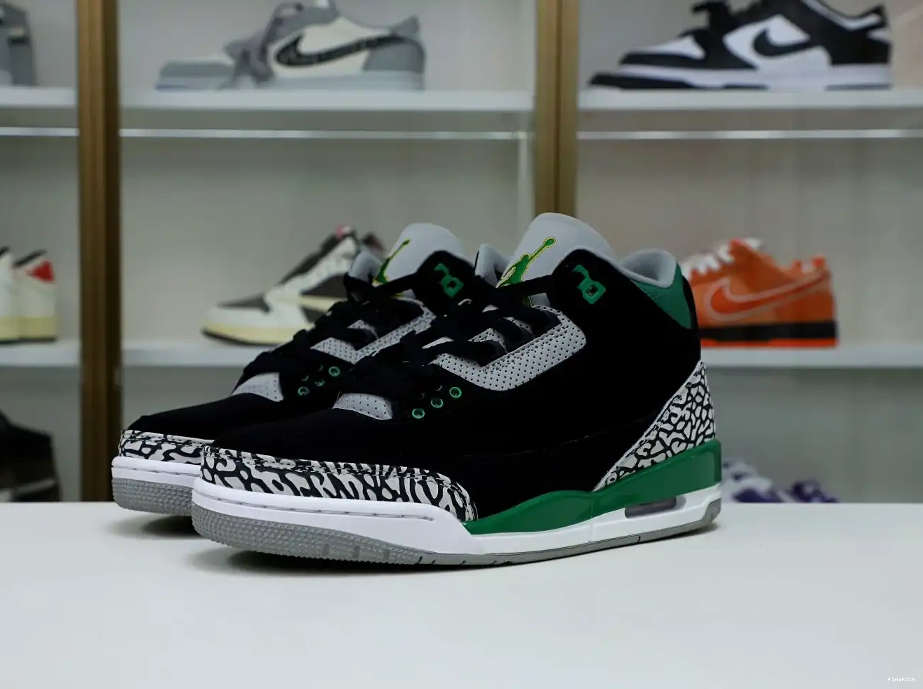 GREEN PINE JORDAN 3 AIR 0504